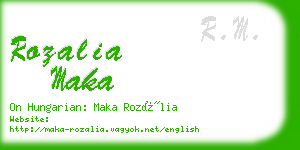 rozalia maka business card